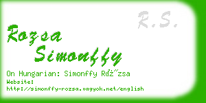 rozsa simonffy business card